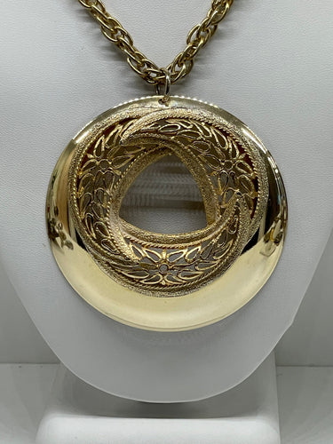 Large Gold Medallion Necklace Bloomers and Frocks